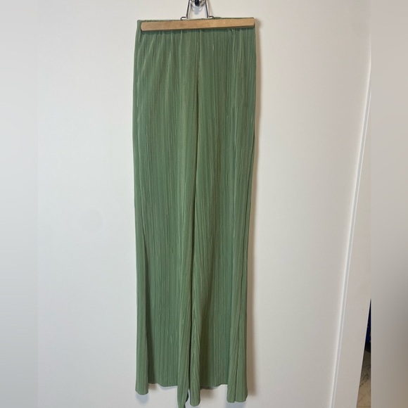 ⚪️ Storets / Maria Flared Leg Plisse Pants S/M - Picture 3 of 10